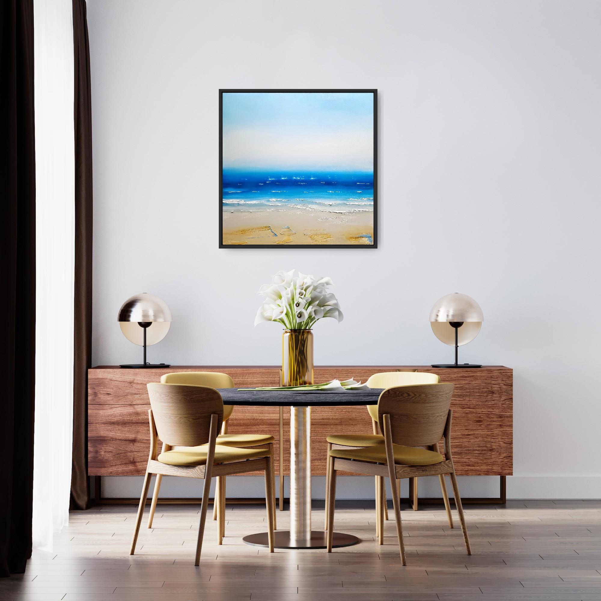 Horizonte centelleante con pintura al óleo sobre lienzo, pintura de Georgie Dowling en venta 7