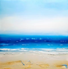 Sparkling Horizon with Oil Paint on Canvas, Painting by Georgie Dowling