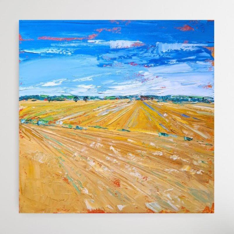 Stubble fields, Herefordshire by Georgie Dowling [2021]
original

Oil paint on canvas

Image size: H:40 cm x W:40 cm

Complete Size of Unframed Work: H:40 cm x W:40 cm x D:2cm

Sold Unframed

Please note that insitu images are purely an indication