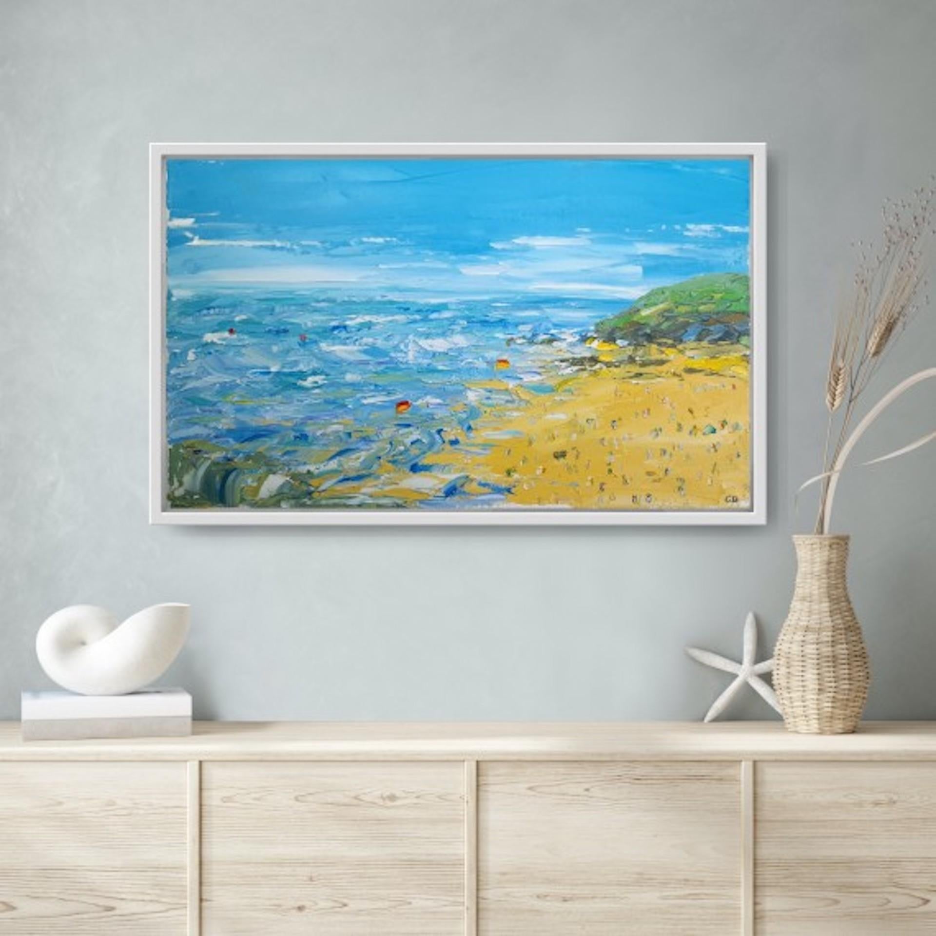 Summer In Bude, Cornwall, Georgie Dowling, Original Coastal Painting, Affordable For Sale 5