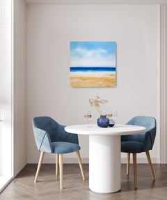 Summers Serenity, Textured Seascape Art, Oil Painting of the Cornish Landscape