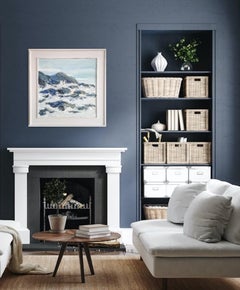 White Water, Abstract Seascape Art, Textured Oil Painting, Coastal Artwork