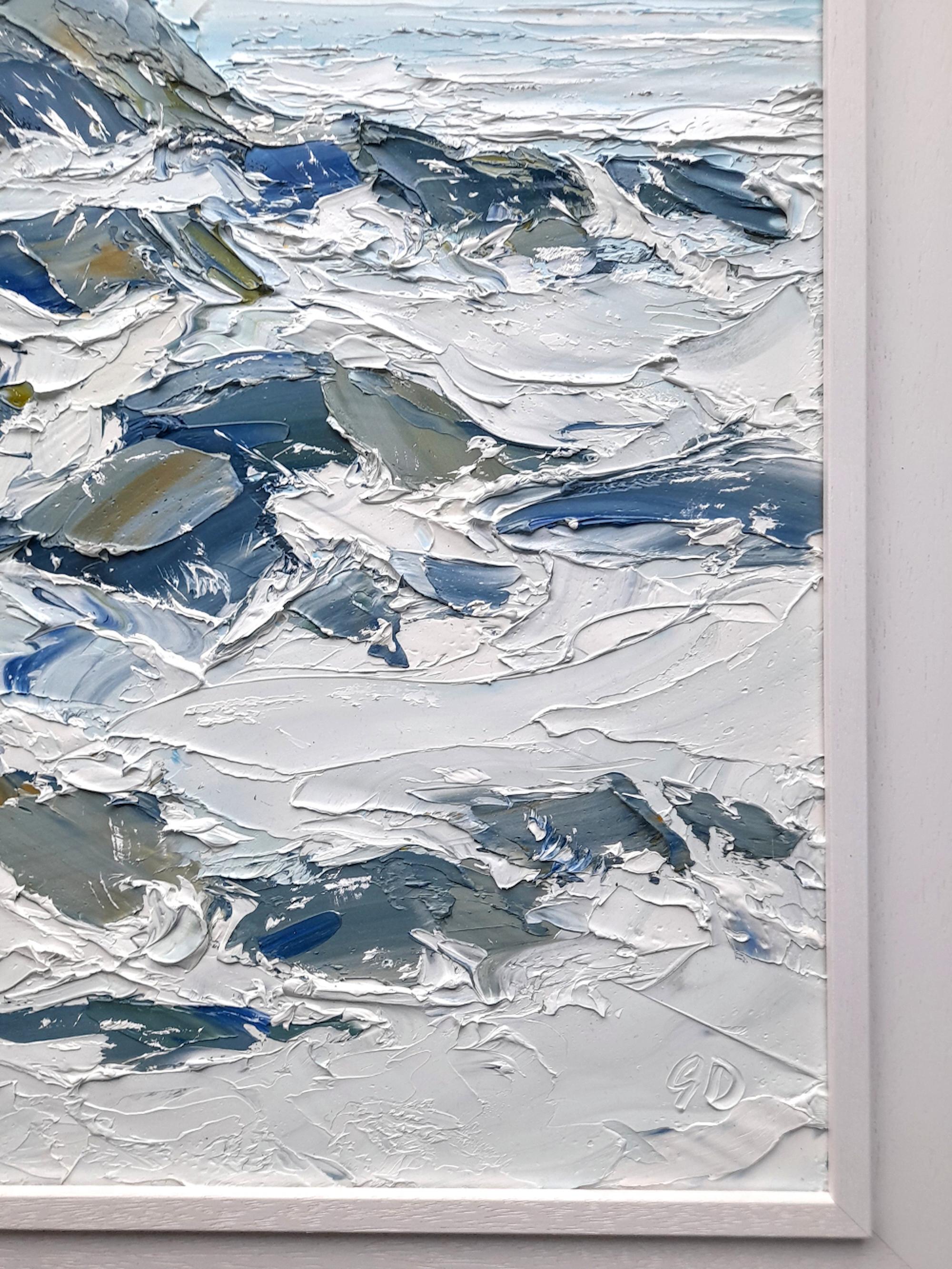 Weißes Wasser, Meereskunstwerke, Gemälde für Ihr Strandhaus, Küstenkunst im Angebot 2