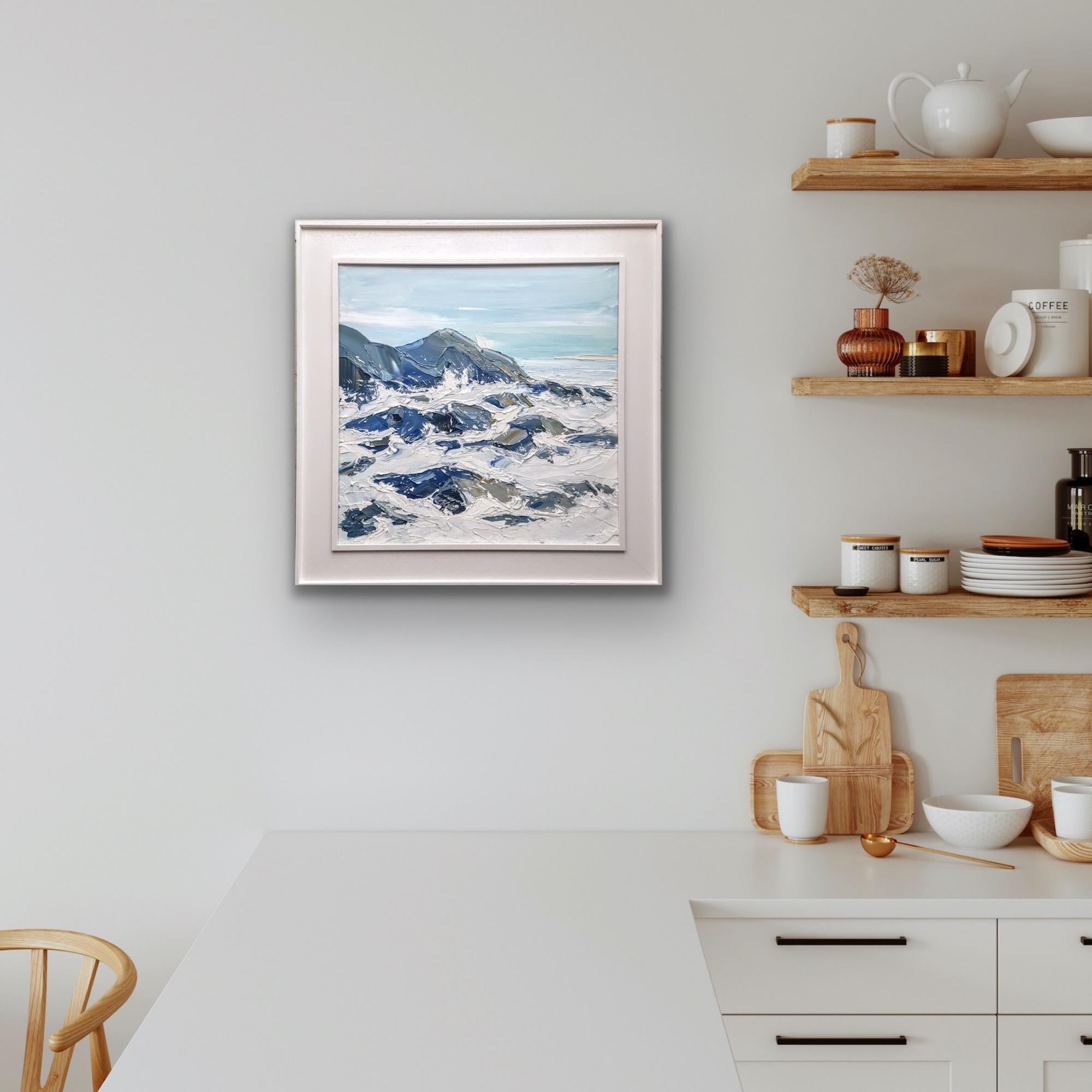 Weißes Wasser, Meereskunstwerke, Gemälde für Ihr Strandhaus, Küstenkunst im Angebot 3
