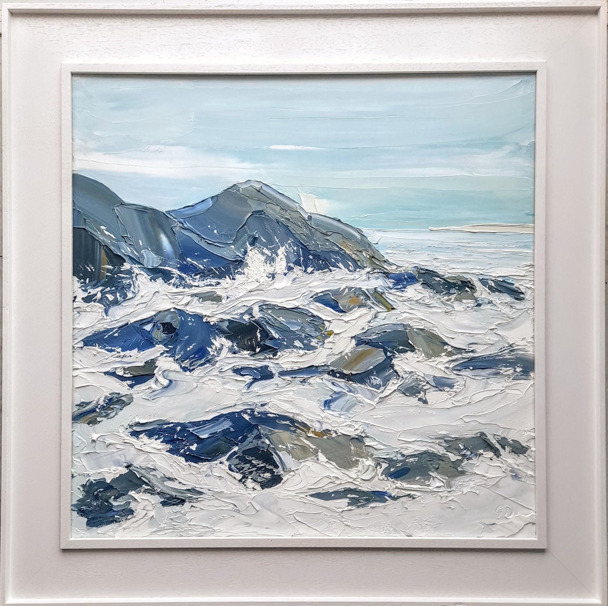 Georgie Dowling Abstract Painting – Weißes Wasser, Meereskunstwerke, Gemälde für Ihr Strandhaus, Küstenkunst