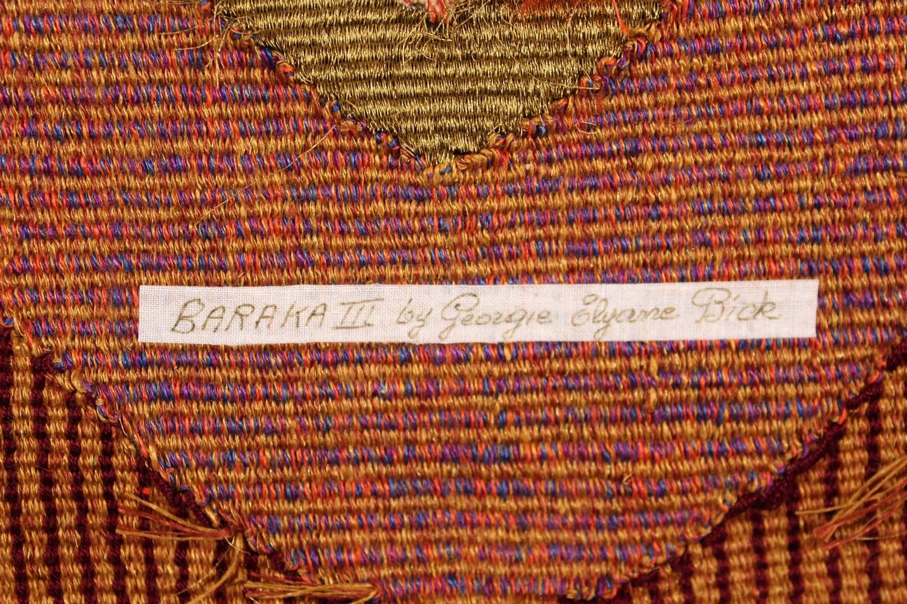 Georgie Elyane Bick Baraka III Mid-Century Modern Wall Hanging Tapestry For Sale 6