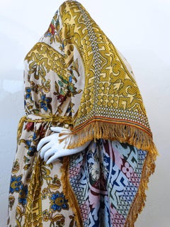 Georgie Keyloun 1970s Angel Wing Tapestry Kaftan Dress