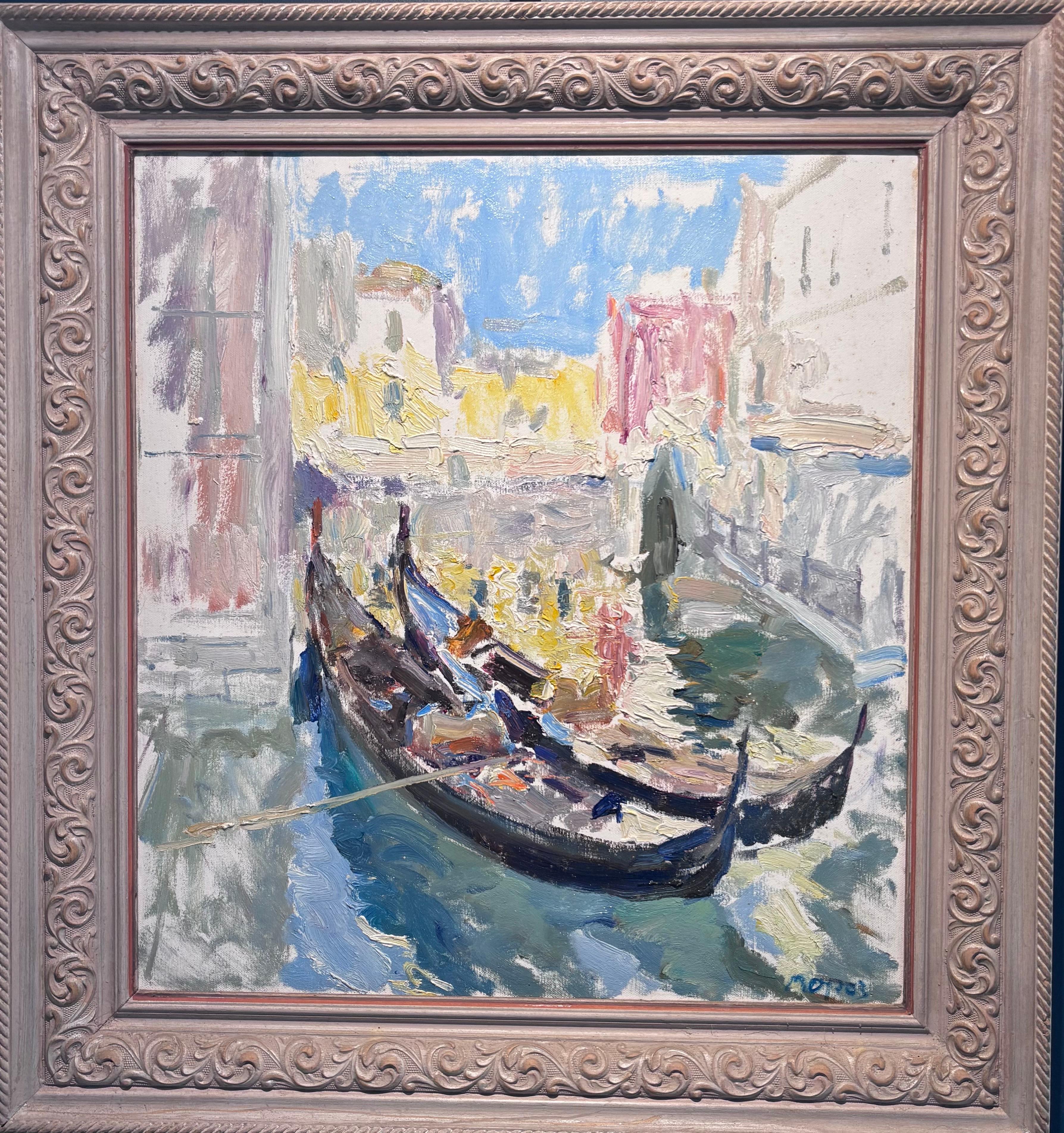" Due Gondole " Venezia Olio su tela cm. 55 x 60 1999