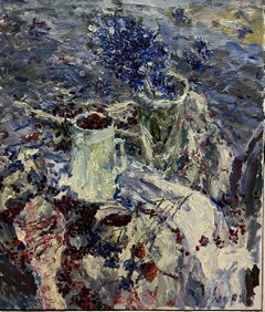 " Fiori e Bacche rosse" cm. 60 x 72   1991   olio