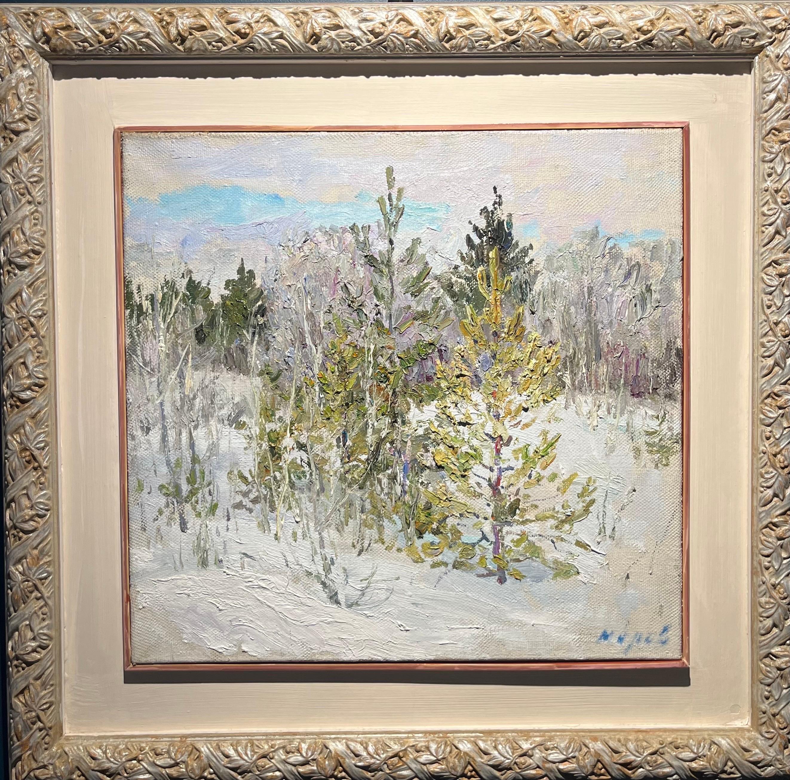 Landscape Painting Georgij Moroz - "Foresta" Olio su tela cm. 50 x 48