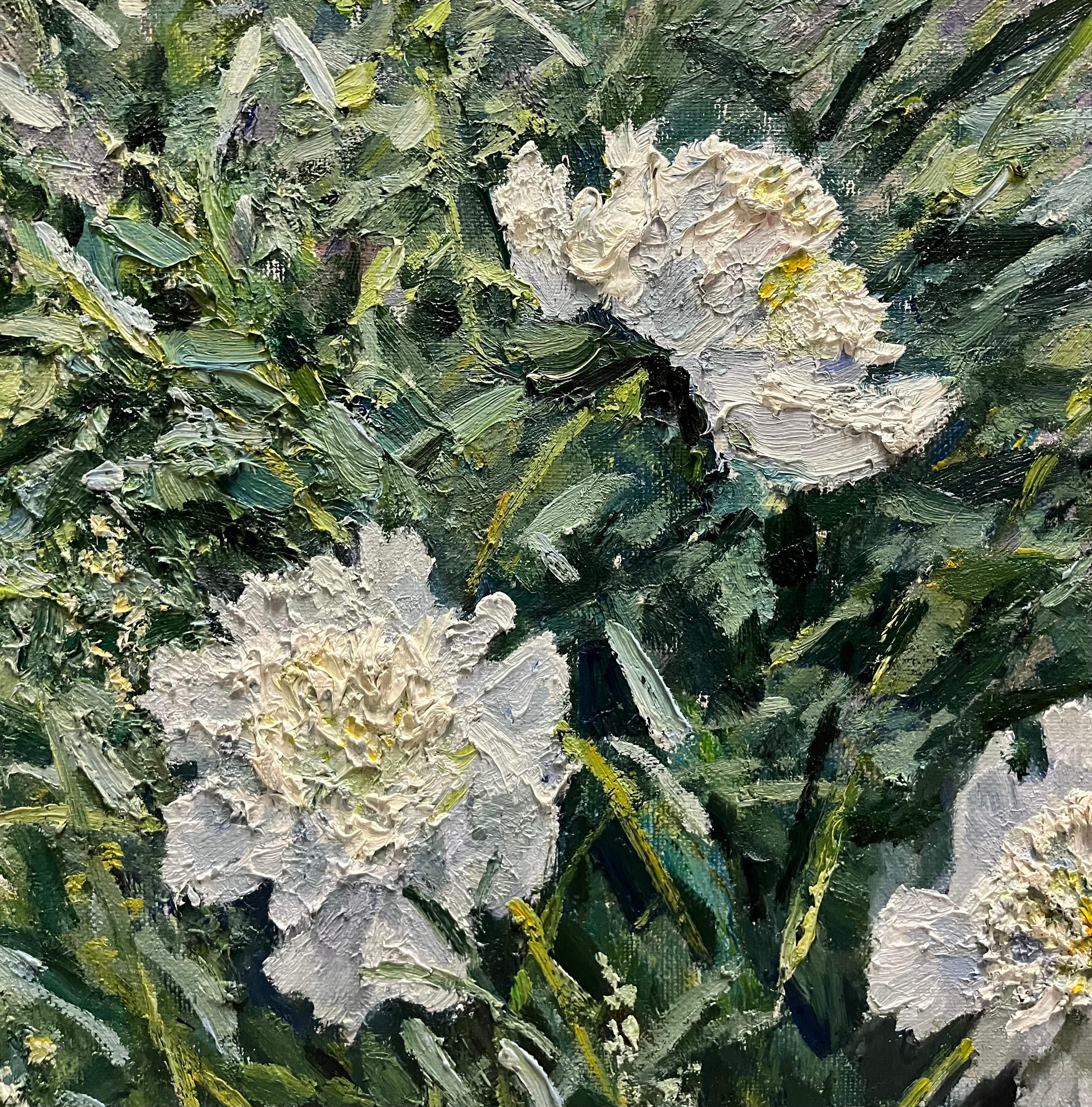 Peonies, white,green
Georgij MOROZ (Dneprodzerzinsk, Ucraina, 1937 - St. Petersburg, 2015)

1937: he was born in Dneprodzerzinsk, Ucraina.
1949-56: he began artistic studies in Dneprodzerzinsk and later he attended the School of Fine Arts in