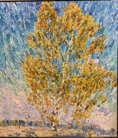 "autumn birches" Oil cm. 99 x 87 free shipping