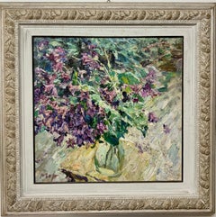 "Bluebell" Oil cm- 53 x 52  Oil  Flowers, Violet