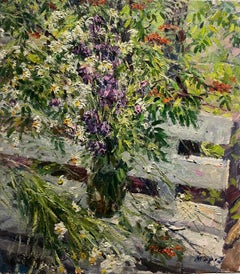 "Bouquet d'automne" Olio su tela cm. 55 x 62  Fiori