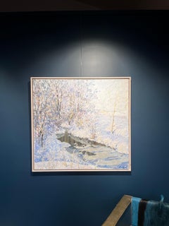 "Brina" Olio cm. 90 x 85 2000 paesaggio innevato