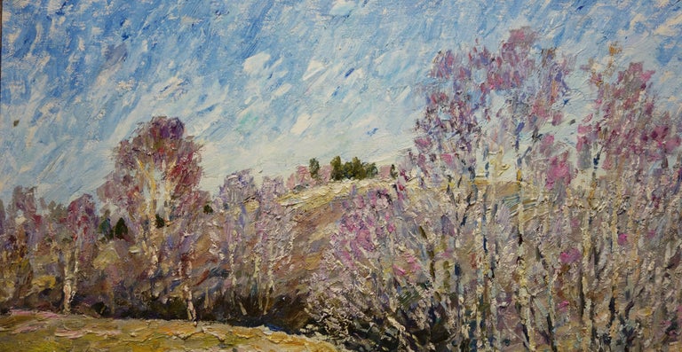 River,Spring colors,Impressionist,Russian,landscape,Blue,pink


Georgij MOROZ (Dneprodzerzinsk, Ucraina, 1937 - St. Petersburg, 2015)

1937: he was born in Dneprodzerzinsk, Ucraina.
1949-56: he began artistic studies in Dneprodzerzinsk and later he