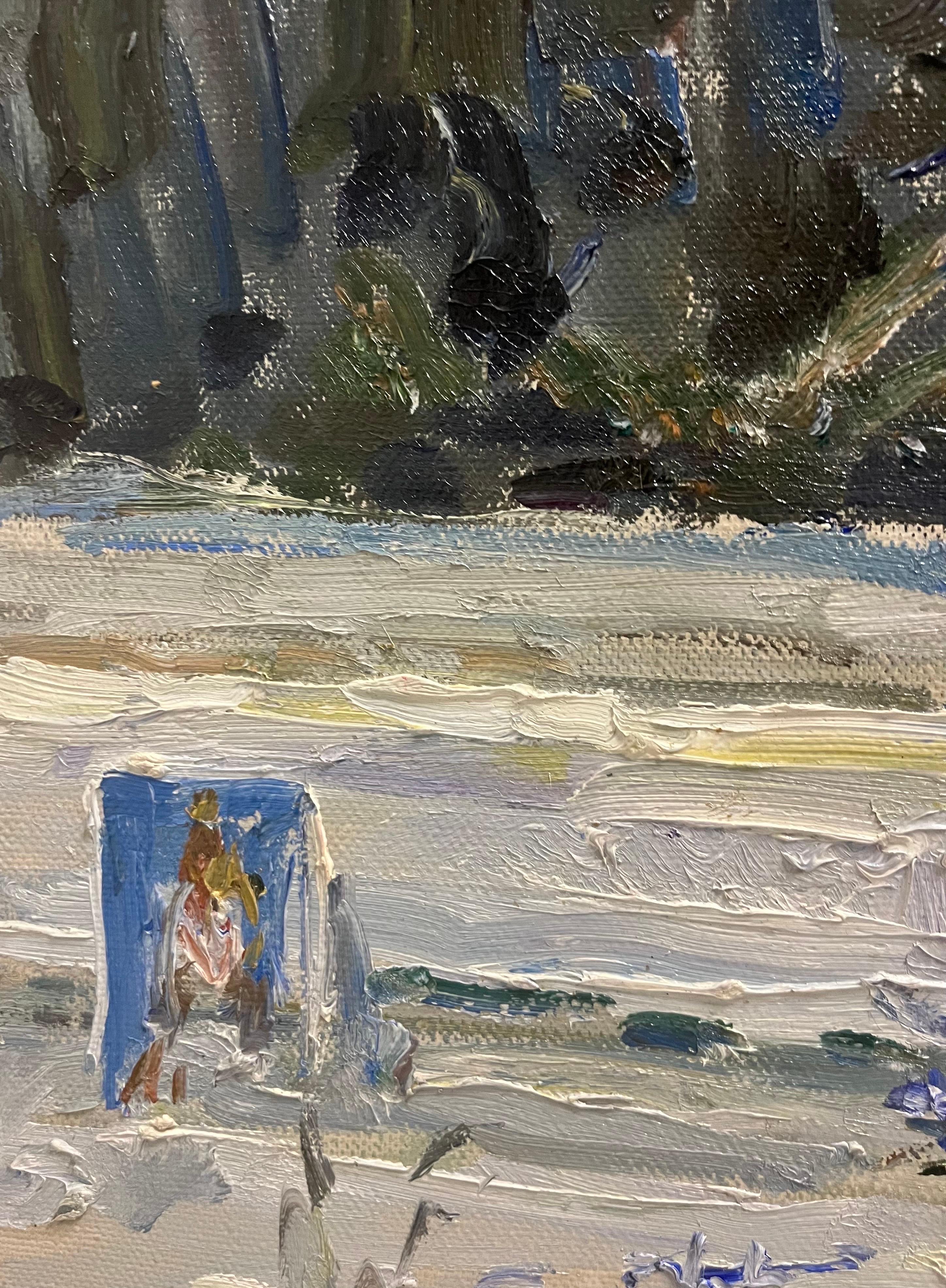 « Early spring, Window », huile, cm. 82 x 75 en vente 1