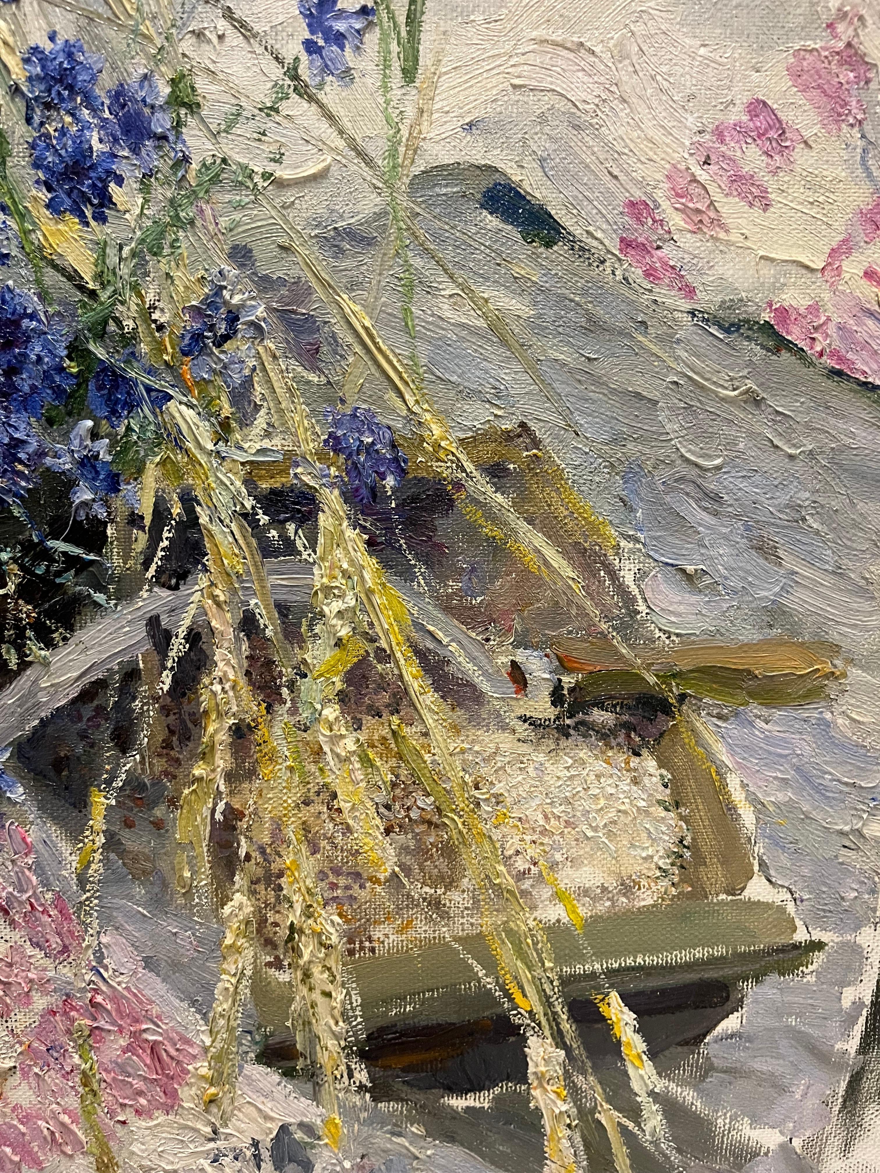 „Fiordalisi“ Olio su tela cm. 86 x 77 (Impressionismus), Painting, von Georgij Moroz