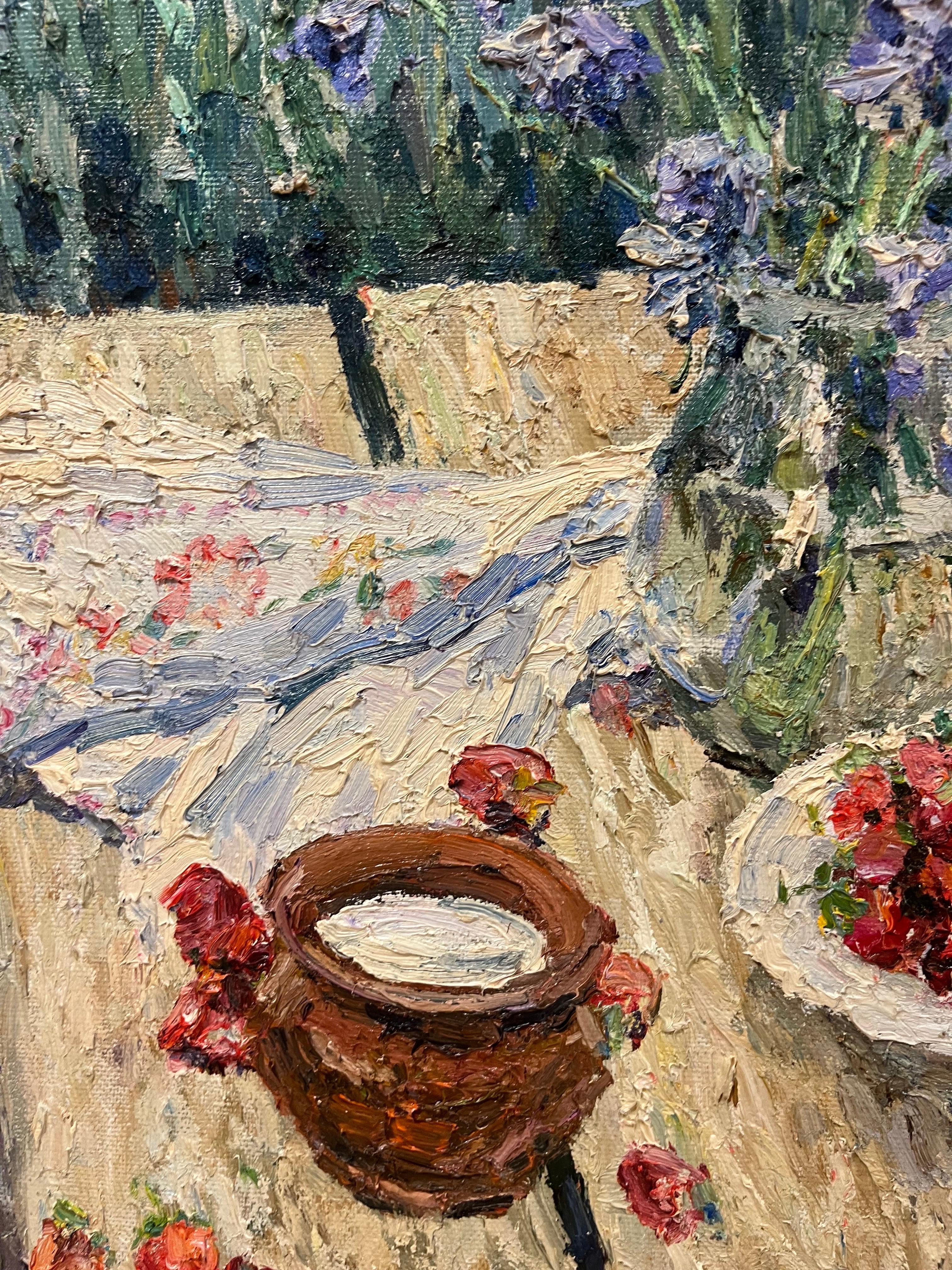 Olio su tela cm. 75 x 65 1999 - Impressionnisme Painting par Georgij Moroz