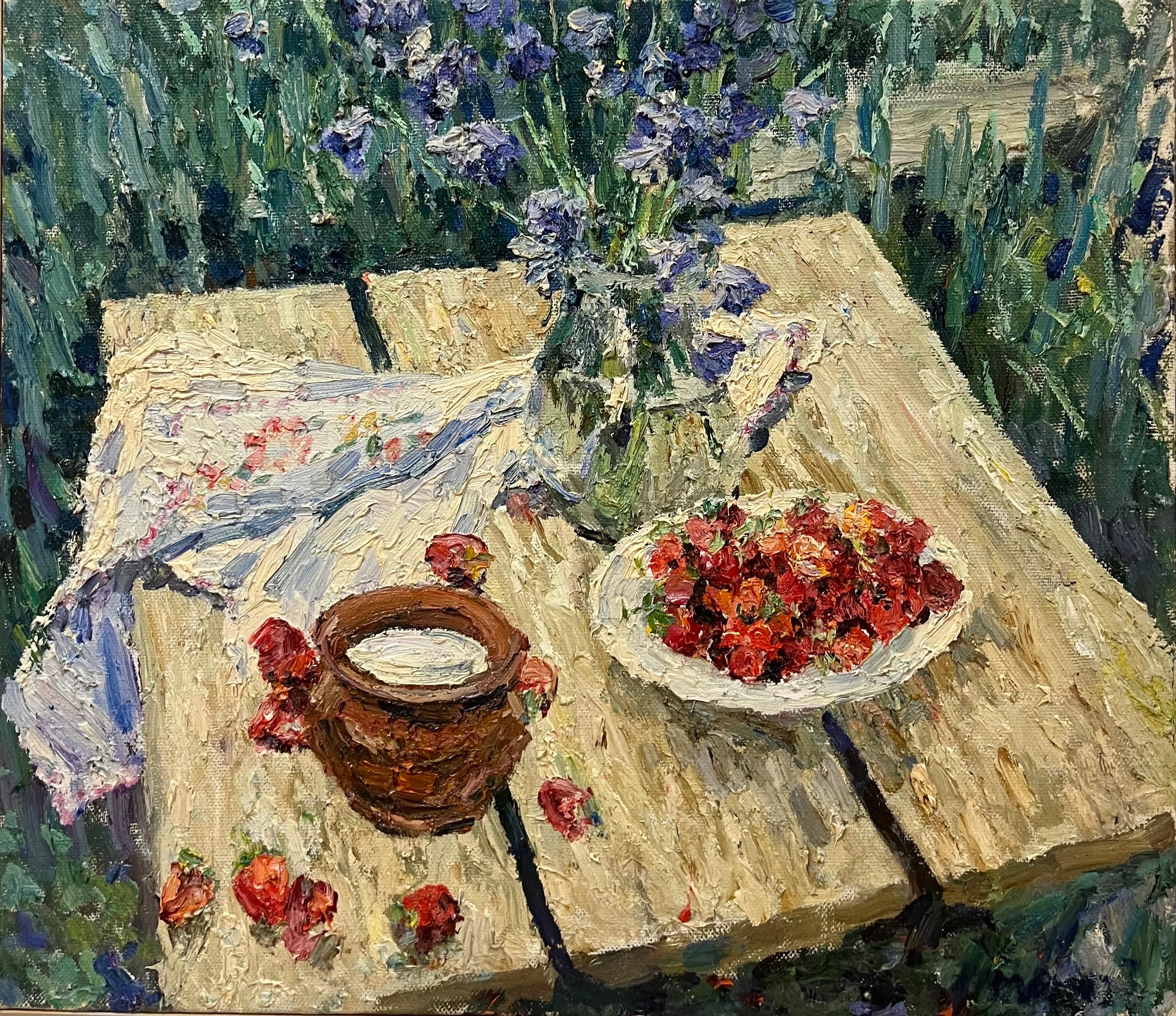 „Fragole“ Olio su tela cm. 75 x 65 1999