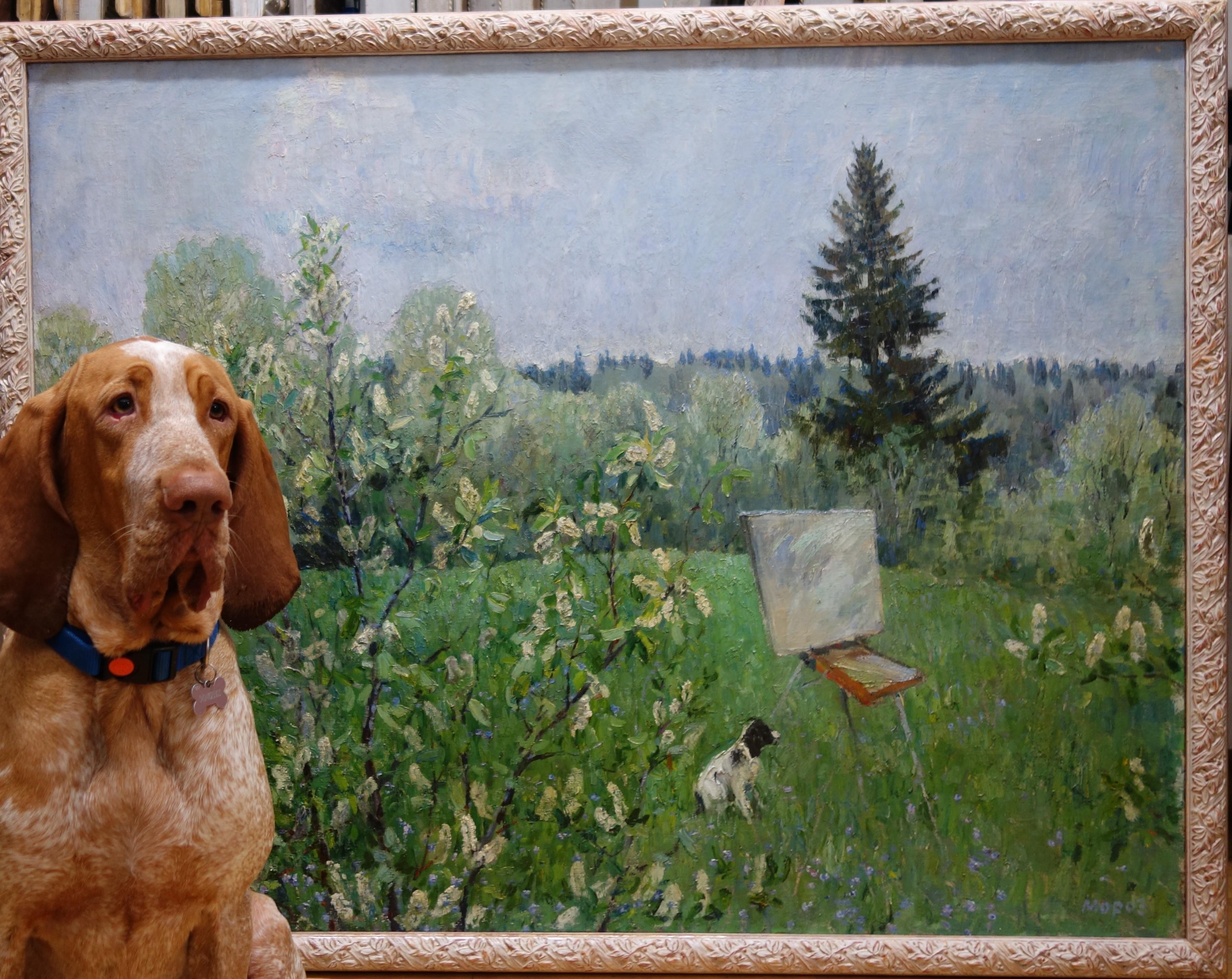 Chien, Vert, Paysage, Peintre russe, art russe 

Georgij MOROZ (Dneprodzerzinsk, Ucraina, 1937 - St. Petersburg, 2015)

1937 : il est né à Dneprodzerzinsk, Ucraina.
1949-56 : il commence des études artistiques à Dneprodzerzinsk, puis fréquente