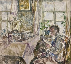 "Lettura" olio cm.70 x62