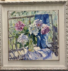 "Peonies", pink and white cm. 68 x 68