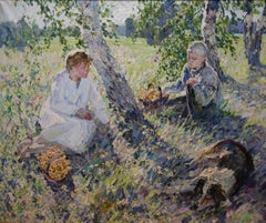 "Resting near the forest"   Oil   cm. 138 x 116