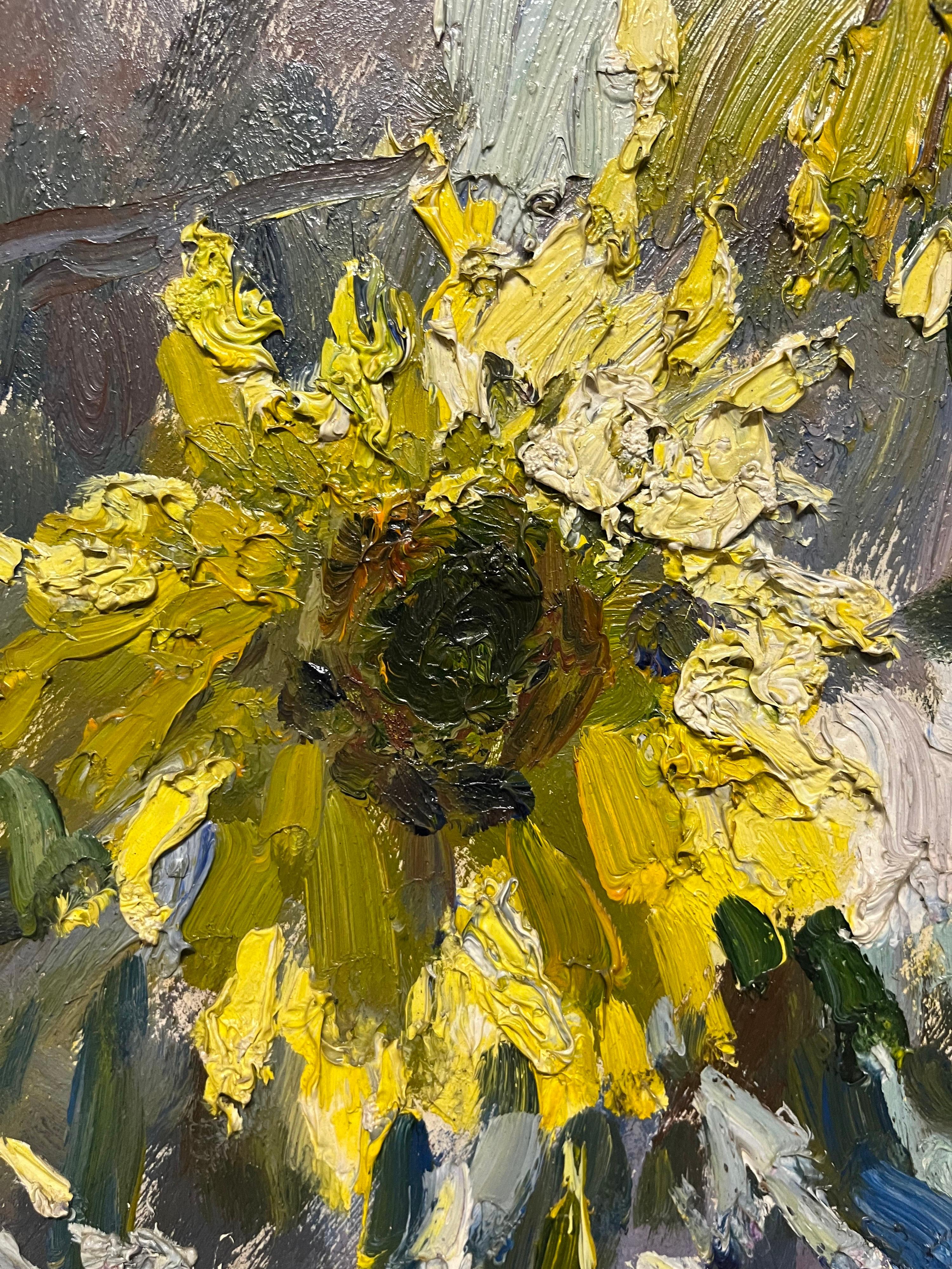 Girasoles, Amarillos, Rusos,
Etiqueta en la parte posterior Galleria Pirra Torino
Obra expuesta en la exposición 