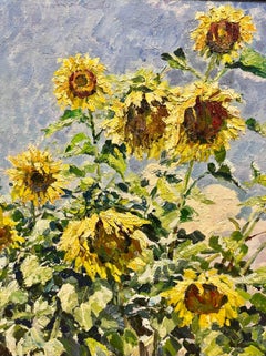 "Sunflowers"summer, yellow, oil cm. 115 x 105
