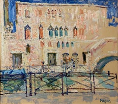 "Venice, grand canal" Italy, Venice Oil cm. 60 x 55