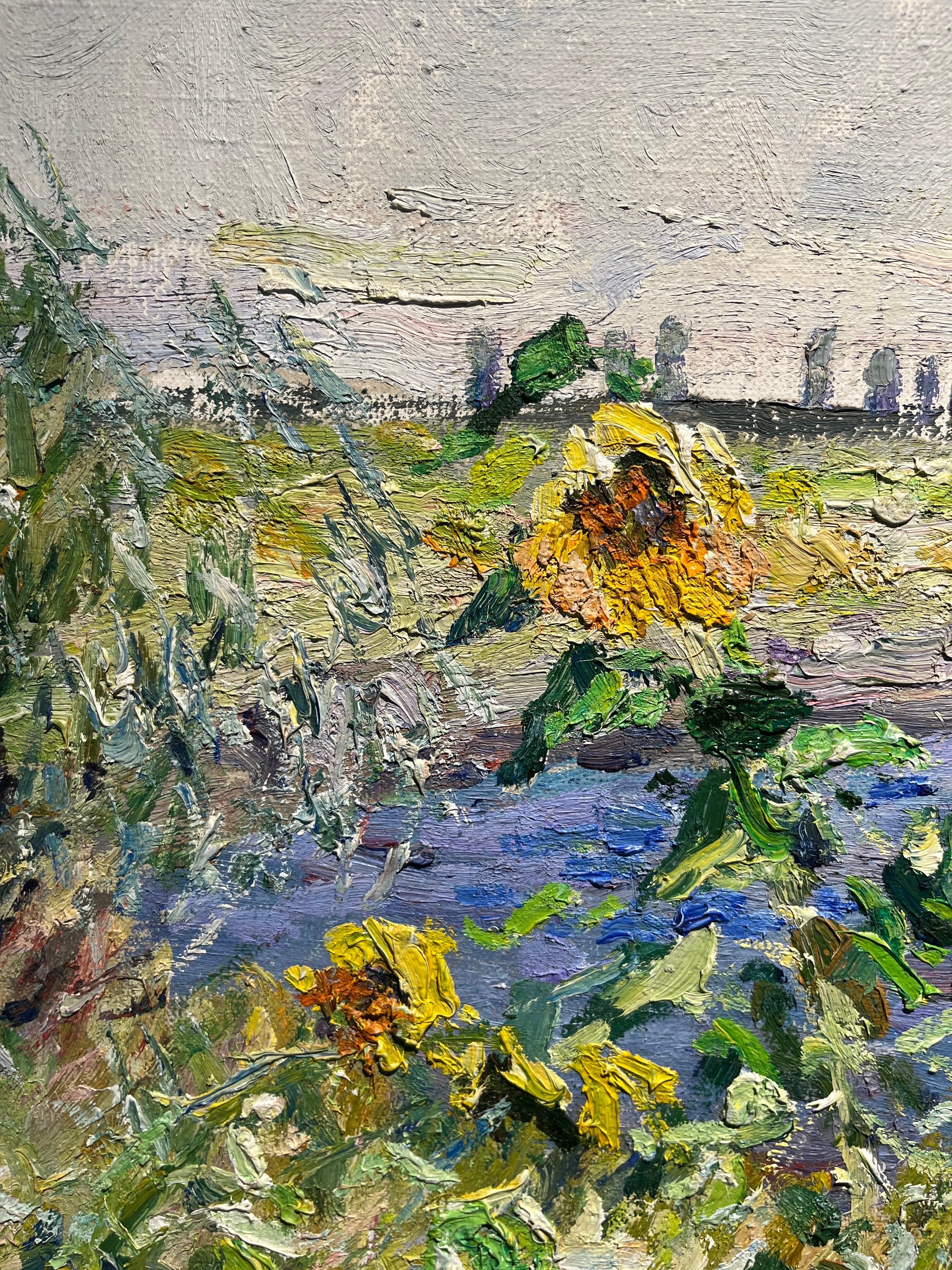 Sonnenblumen, Landschaft, Fluss, Gelb, Himmel, Wolken, Ukraine

Georgij MOROZ (Dneprodzerzinsk, Ukraine, 1937 - St. Petersburg, 2015)
MUSEEN
Moskau, Tret'jakov Gallery
Moskau, UdSSR Artists Collection
Moskau, Sammlung des Kulturministeriums
St.