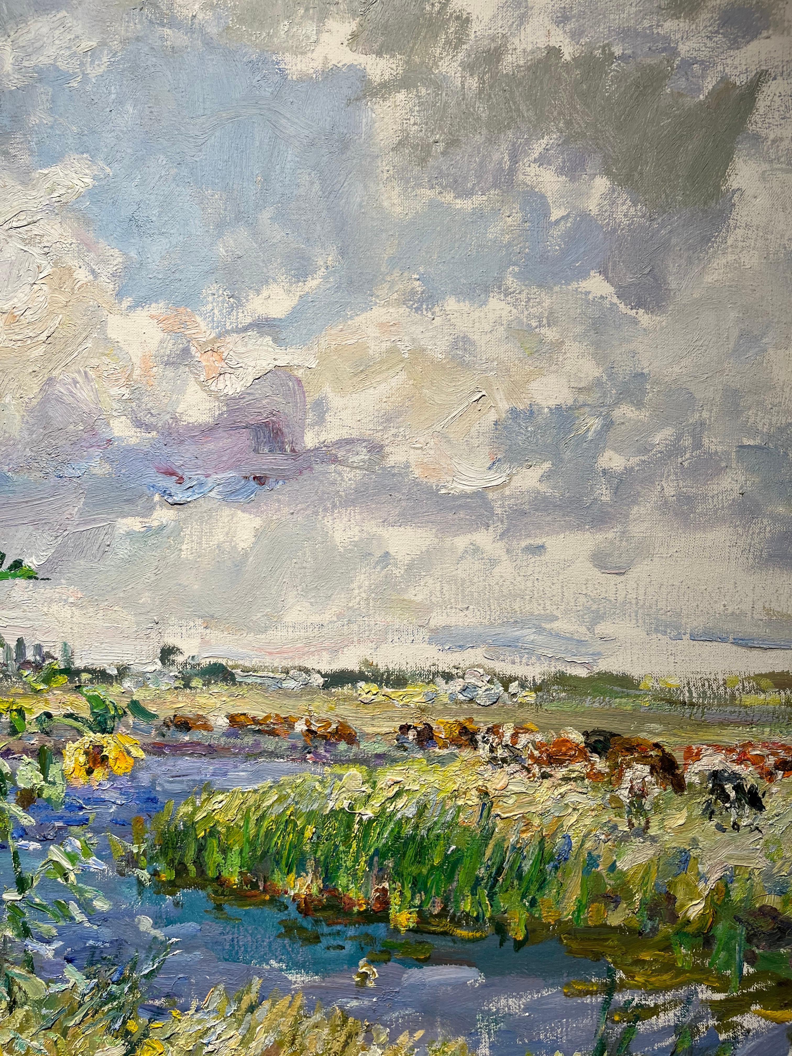 Sunflowers, Countryside, River, Yellow, Sky, Clouds, Ukraine

Georgij MOROZ (Dneprodzerzinsk, Ukraine, 1937 - St. Petersburg, 2015)
MUSEUMS
Moscow, Tret’jakov Gallery
Moscow, USSR Artists Collection
Moscow, The Ministry of Culture Collection
St.