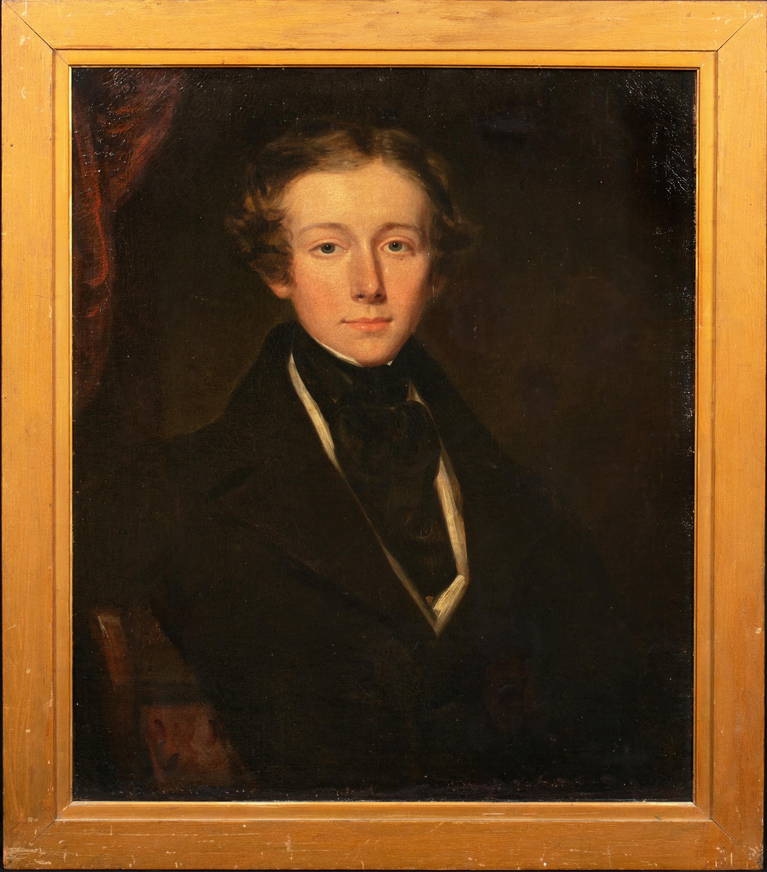 Portrait Of A Young Gentleman, circa 1810 - Painting by Georgina Brett-Chinnery