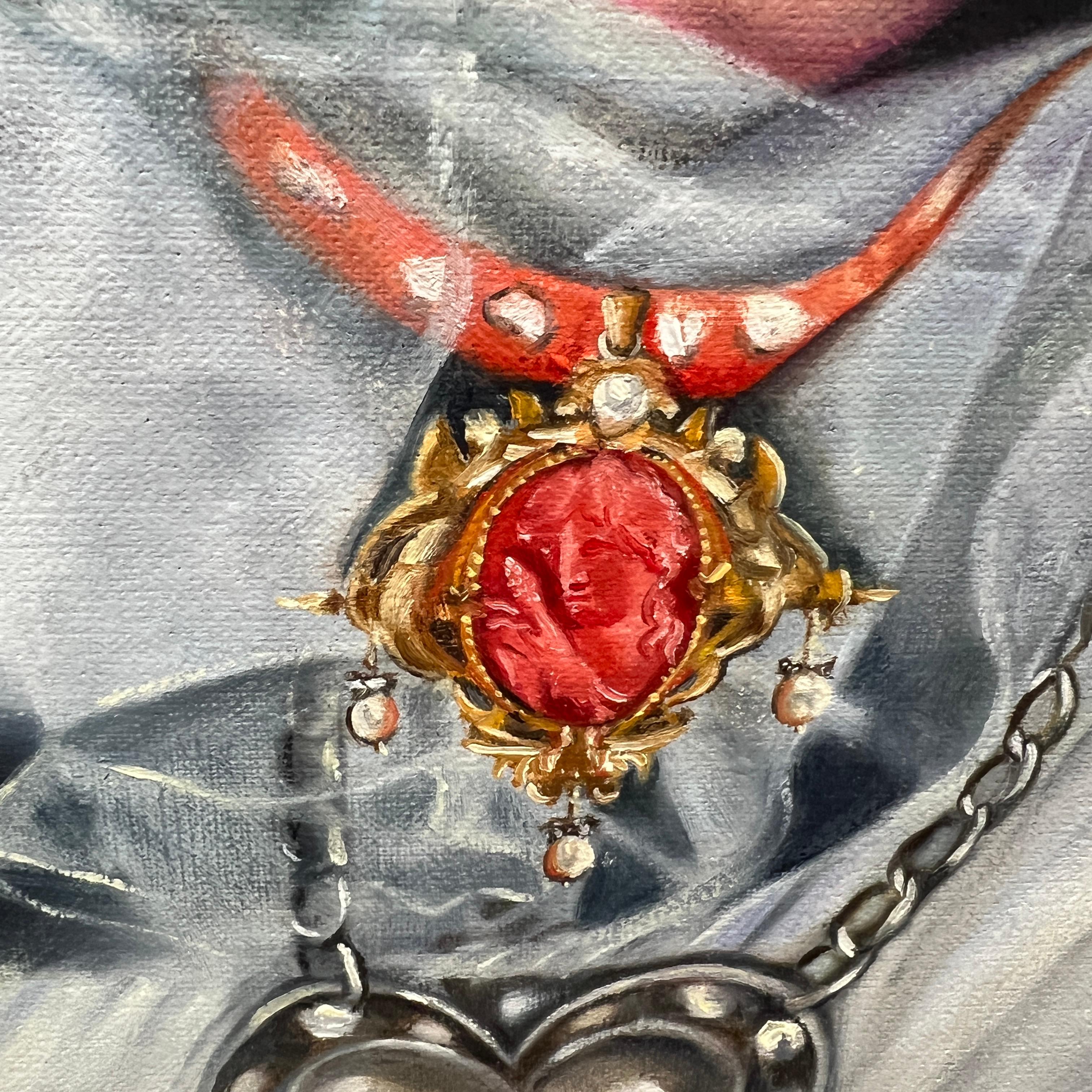 „HRH Prinzessin Julia“ – Hyperrealistisches Porträtgemälde von Georgina Clapham im Angebot 6
