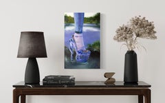"Plato's Atlantis" - Hyperrealist Luxury Shoe Painting by Georgina Clapham