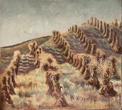 "Depositi di foraggio, Bearsville" Georgina Klitgaard, Paesaggio agricolo modernista
