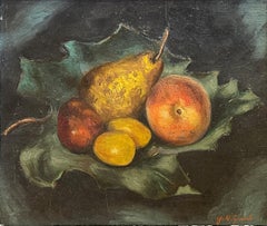 "Fruits" Georgina Klitgaard, Nature morte aux pommes et aux poires, Woodstock Femme artiste