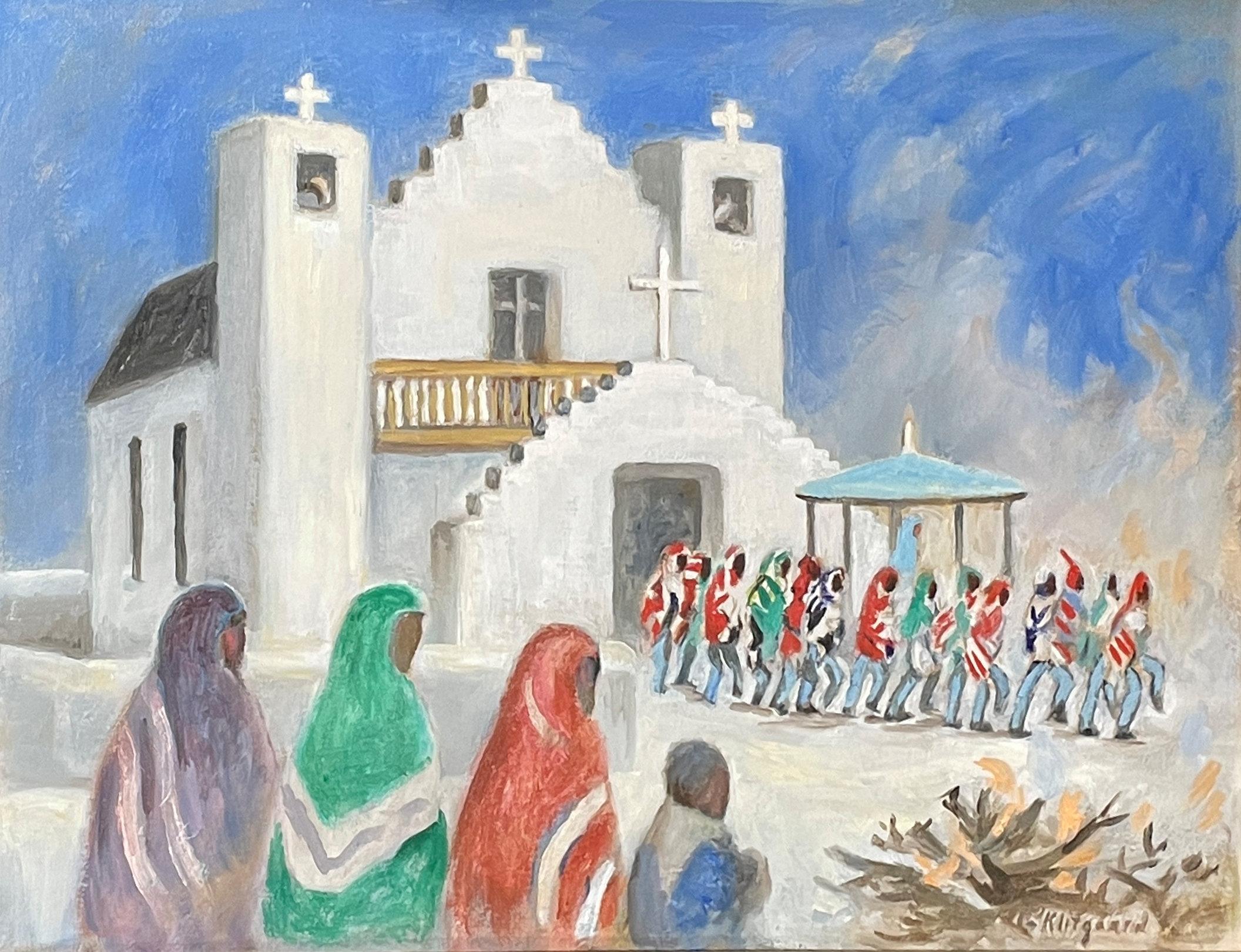 Georgina Klitgaard
Pueblo Indians, Taos, New Mexico
Signed lower right
Oil on canvas
18 x 24 inches


Georgina Klitgaard’s art has sometimes gotten lost in the critical propensity to assign artists to membership in one school or another.