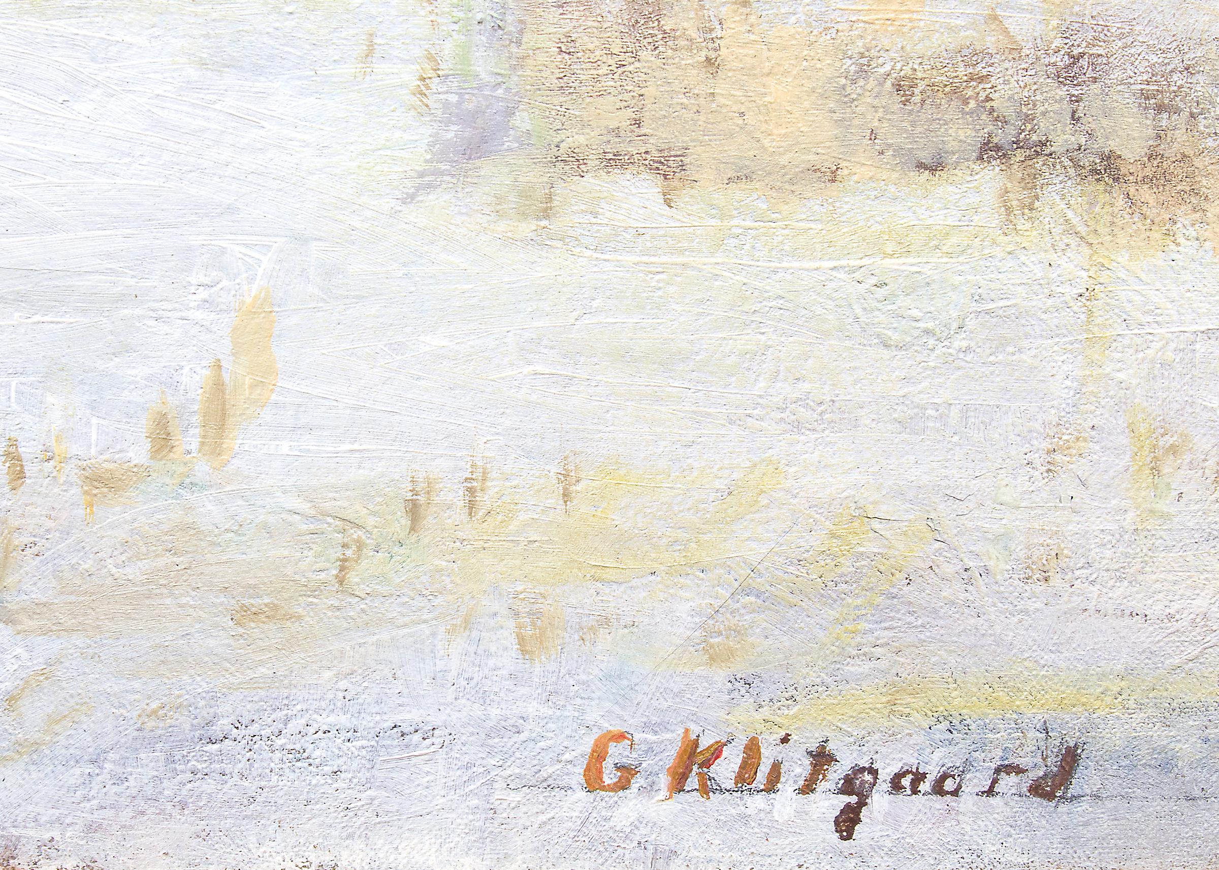 Sangre de Cristo Scene, Framed Taos New Mexico Mountain Landscape Oil Painting For Sale 1