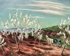 „Frühjahrs Ploughing“ Georgina Klitgaard, modernistische amerikanische Bauernlandschaft