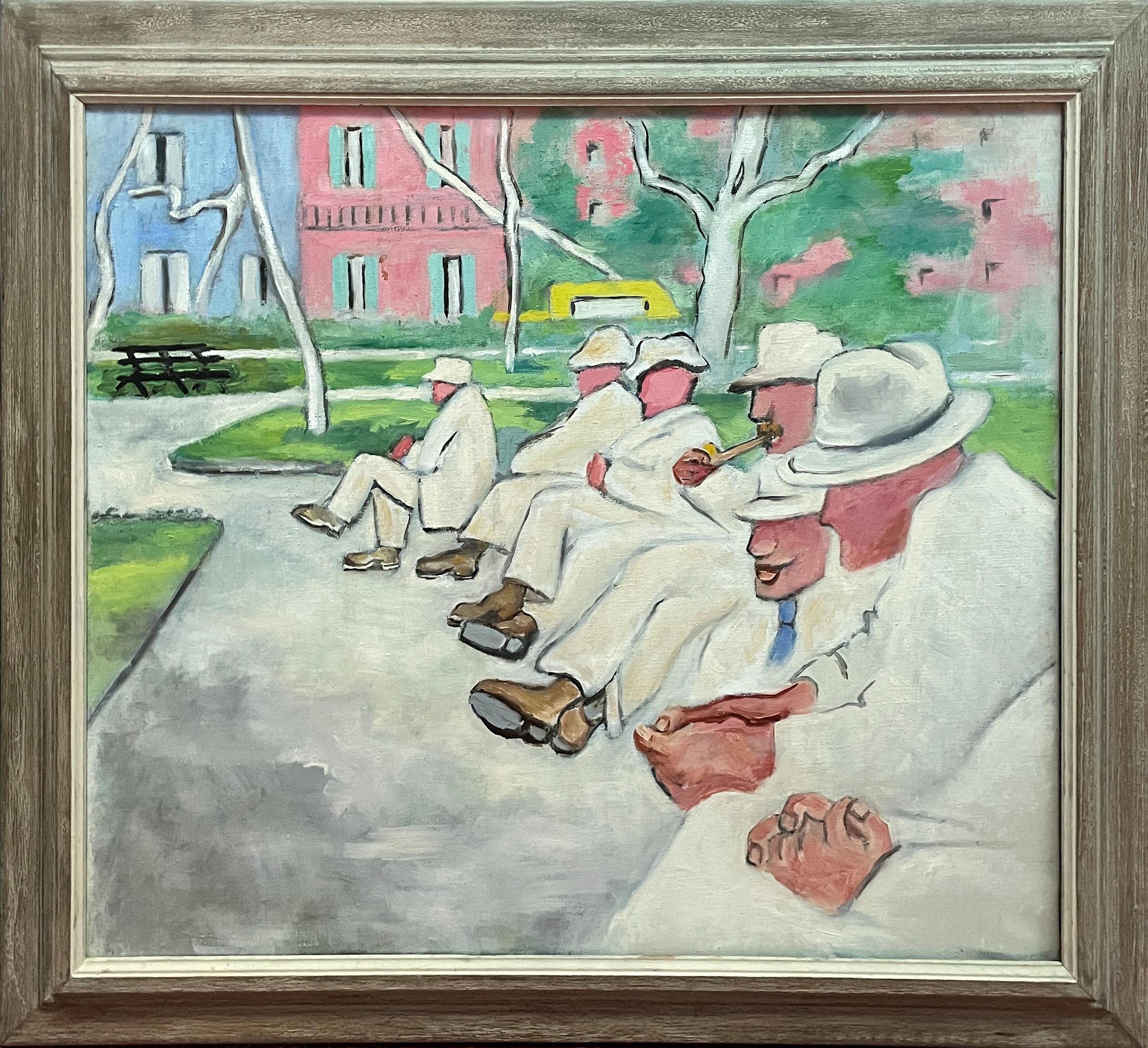 Georgina Klitgaard, personnes dans le paysage moderniste de Washington Square Park en vente 1