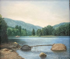 "Hudson Valley Creek" American Realistic Landscape Oil Painting on Canvas
