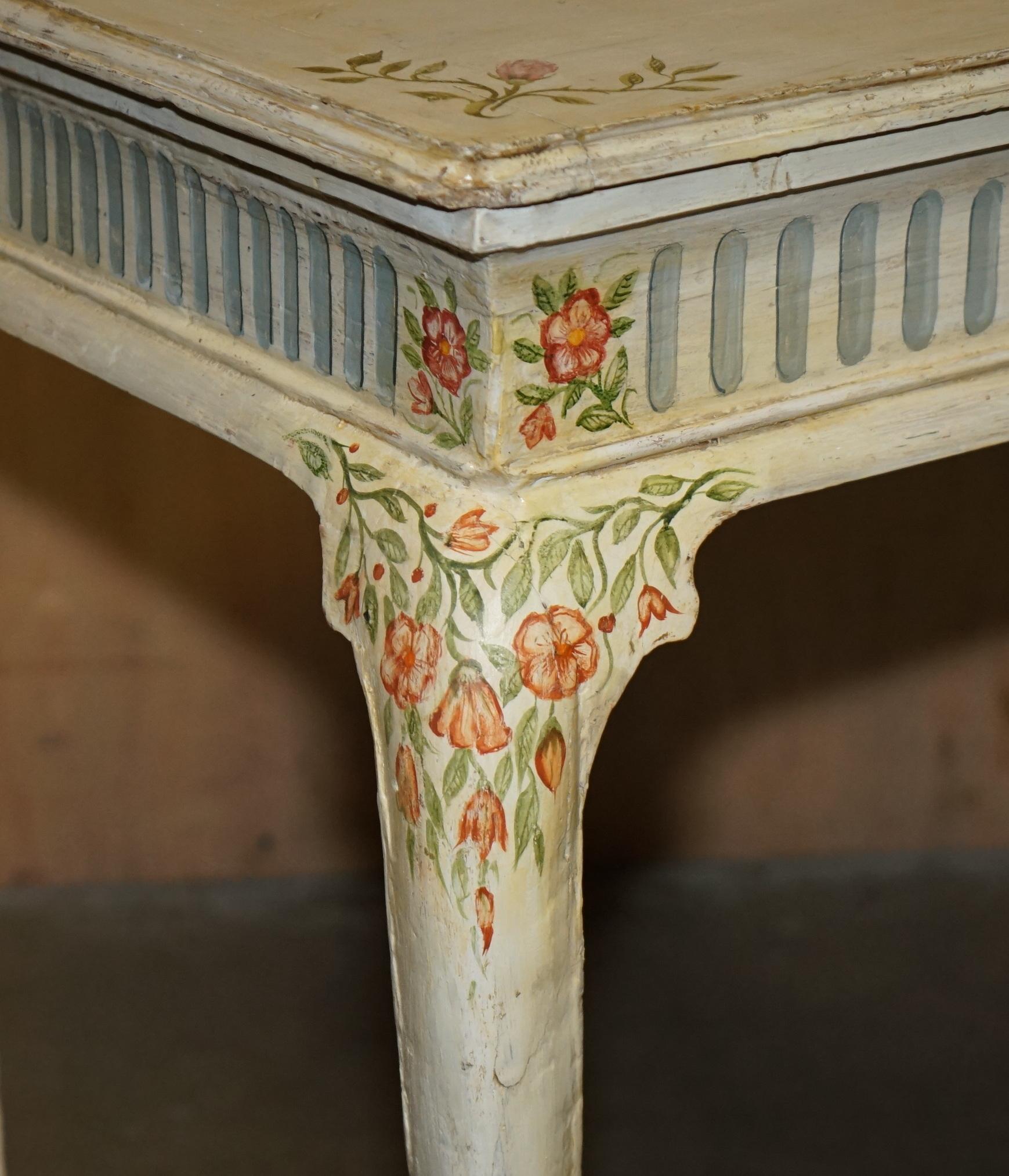 ESTILO GEORGINIANO ANTiQUE CIRCA 1860 VICTORIANO MESA DE ESCRITORIO OCASIONAL PINTADA A MANO en venta 2