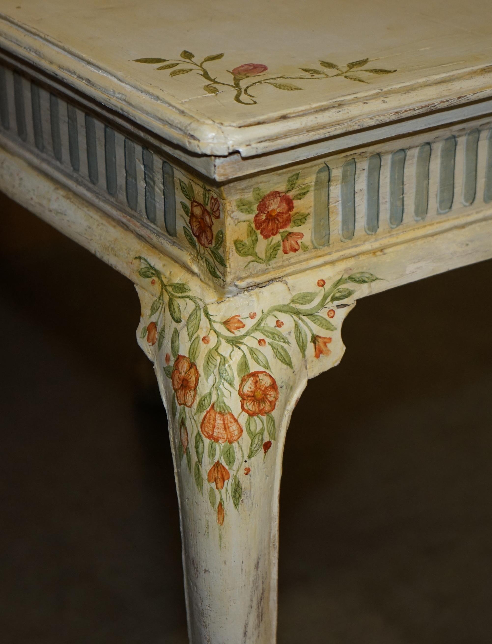 ESTILO GEORGINIANO ANTiQUE CIRCA 1860 VICTORIANO MESA DE ESCRITORIO OCASIONAL PINTADA A MANO en venta 6