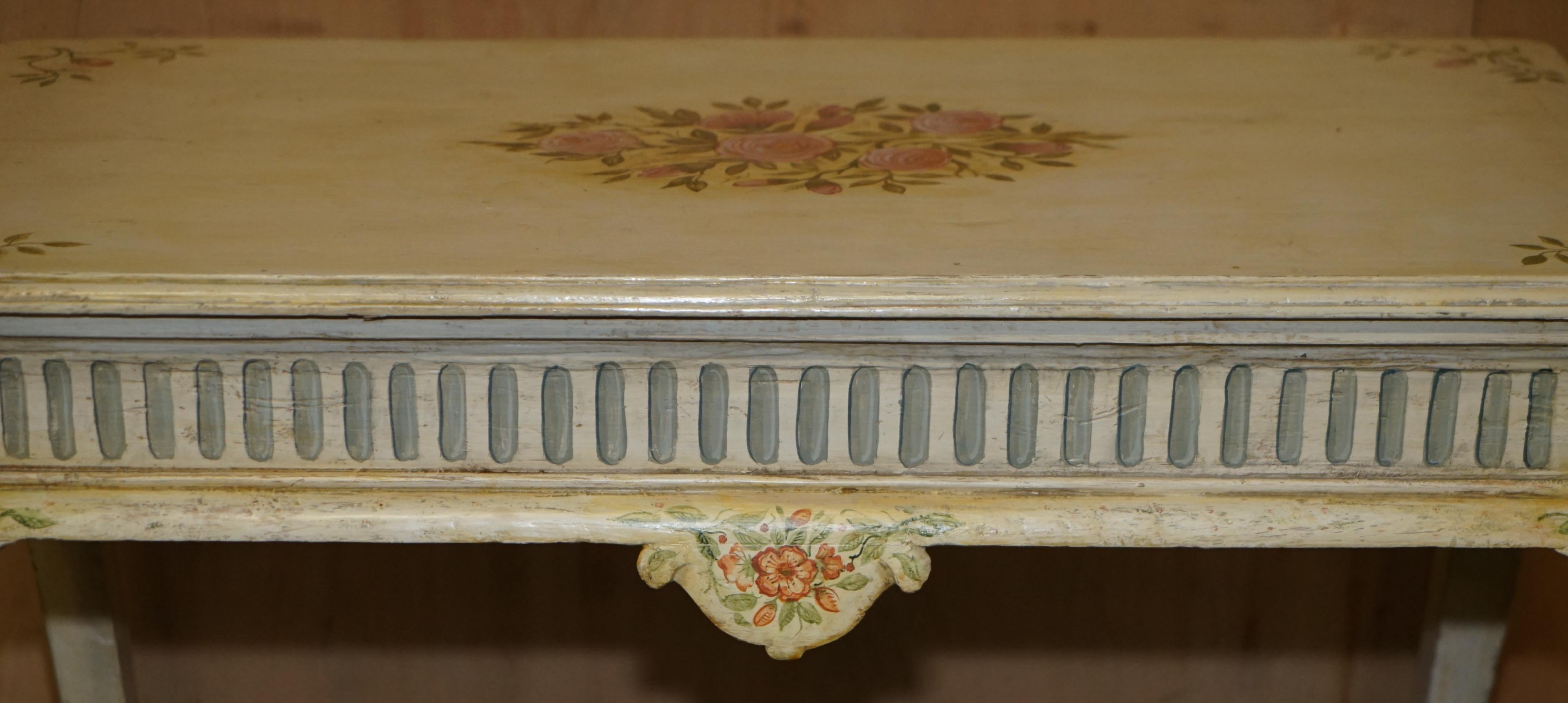 ESTILO GEORGINIANO ANTiQUE CIRCA 1860 VICTORIANO MESA DE ESCRITORIO OCASIONAL PINTADA A MANO en venta 8