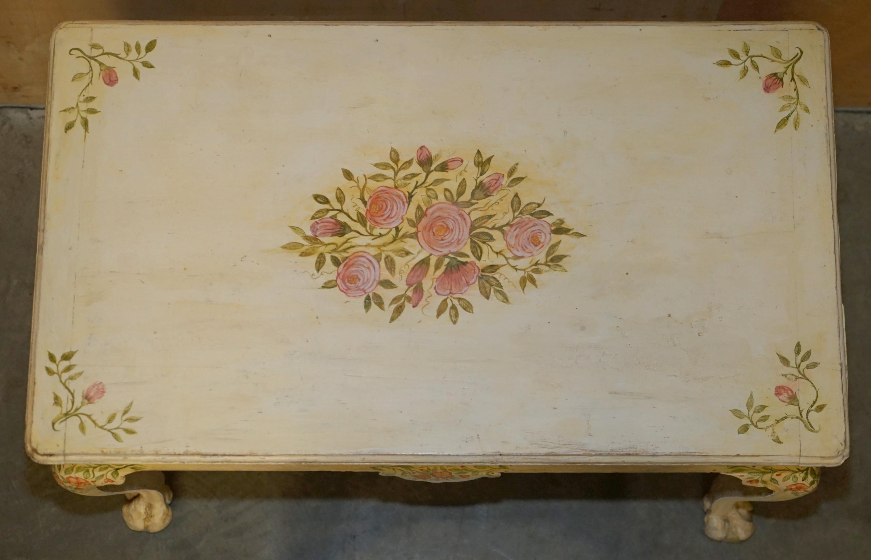 ESTILO GEORGINIANO ANTiQUE CIRCA 1860 VICTORIANO MESA DE ESCRITORIO OCASIONAL PINTADA A MANO Inglés en venta