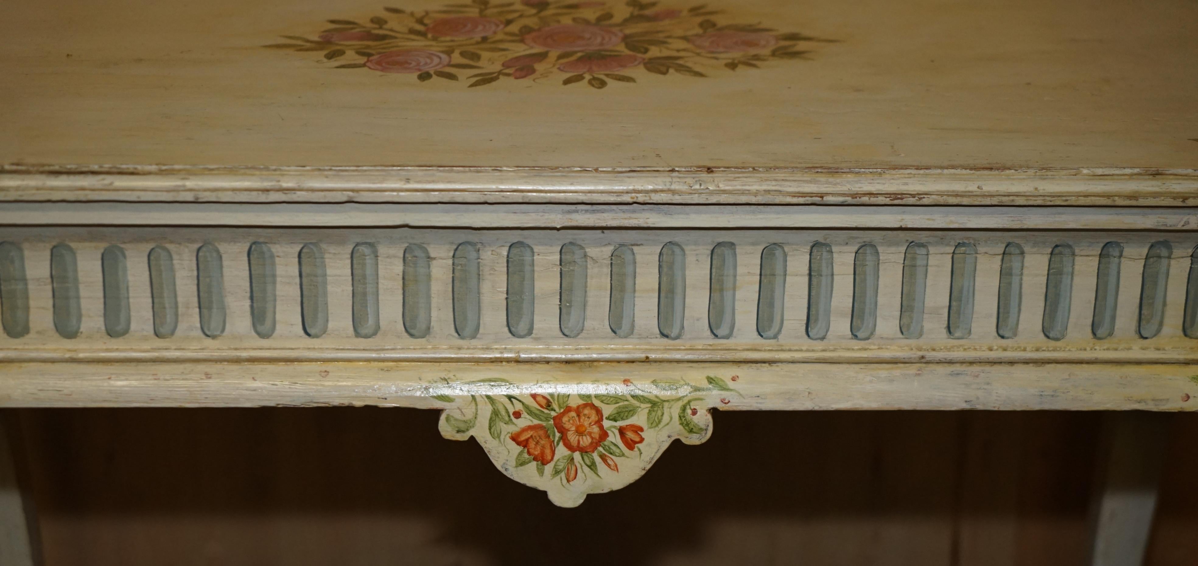 ESTILO GEORGINIANO ANTiQUE CIRCA 1860 VICTORIANO MESA DE ESCRITORIO OCASIONAL PINTADA A MANO Madera en venta