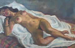 Lying naked woman