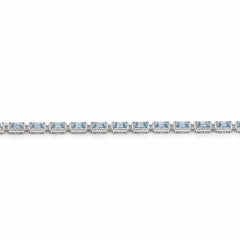 Georgios Collection: Armband aus 18-Karat-Weißgold mit Aquamarin und Diamanten